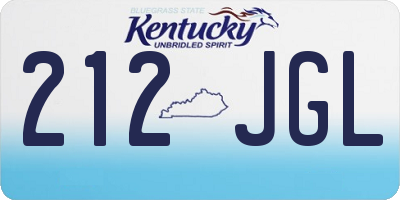 KY license plate 212JGL