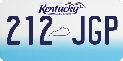 KY license plate 212JGP