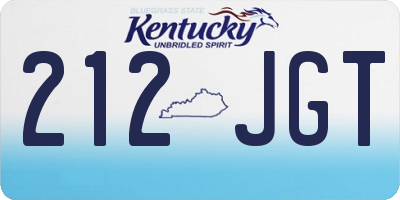 KY license plate 212JGT