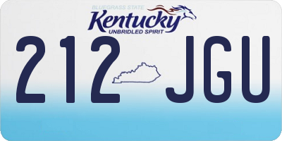 KY license plate 212JGU