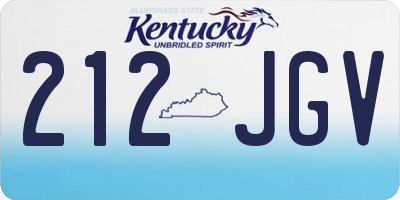 KY license plate 212JGV