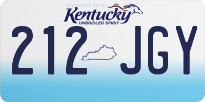 KY license plate 212JGY