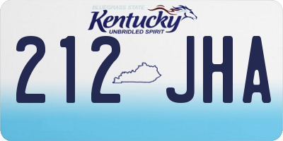 KY license plate 212JHA