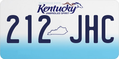 KY license plate 212JHC