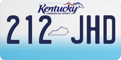 KY license plate 212JHD