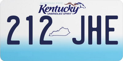 KY license plate 212JHE