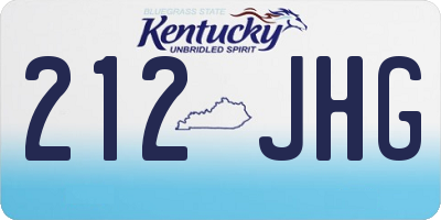 KY license plate 212JHG