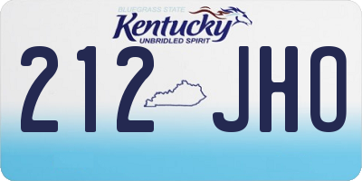 KY license plate 212JHO