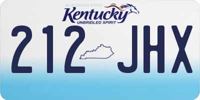 KY license plate 212JHX