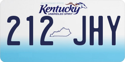 KY license plate 212JHY