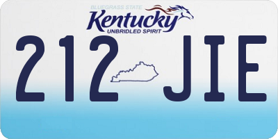 KY license plate 212JIE