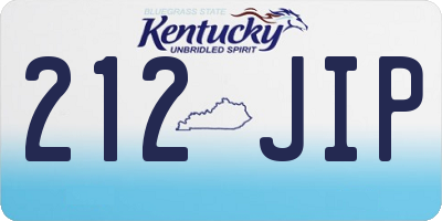 KY license plate 212JIP