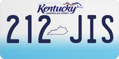 KY license plate 212JIS