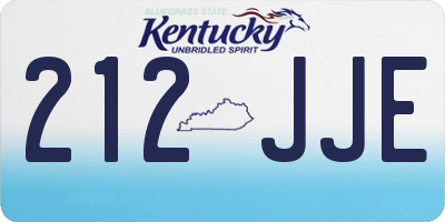 KY license plate 212JJE