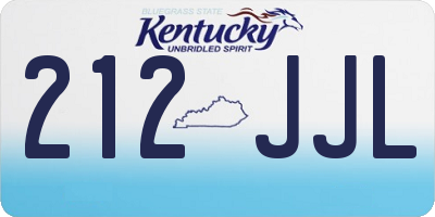 KY license plate 212JJL
