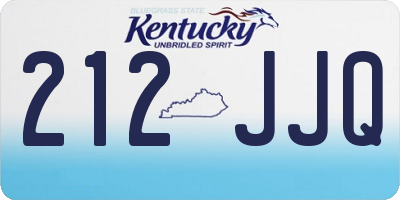 KY license plate 212JJQ