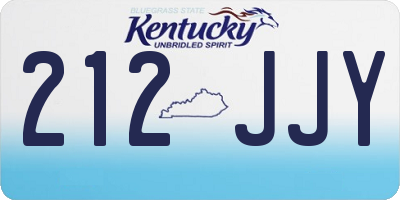 KY license plate 212JJY