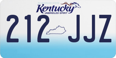 KY license plate 212JJZ