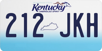 KY license plate 212JKH