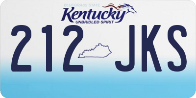 KY license plate 212JKS