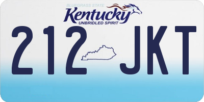 KY license plate 212JKT