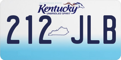 KY license plate 212JLB