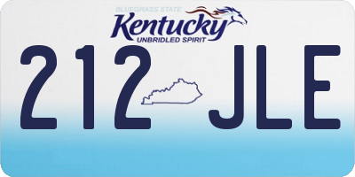 KY license plate 212JLE