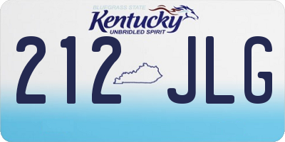 KY license plate 212JLG
