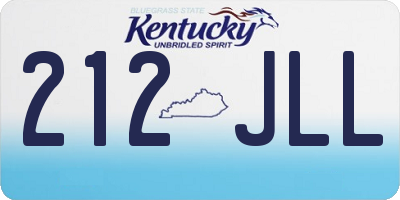 KY license plate 212JLL