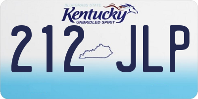 KY license plate 212JLP