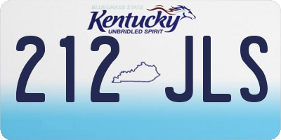KY license plate 212JLS