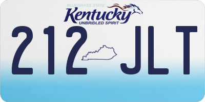 KY license plate 212JLT