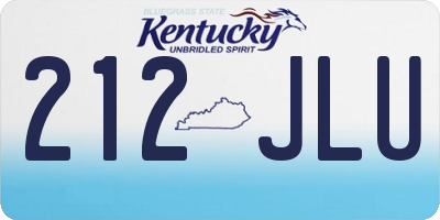 KY license plate 212JLU