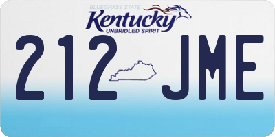 KY license plate 212JME