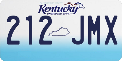 KY license plate 212JMX