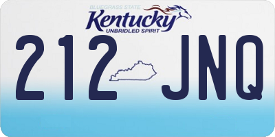 KY license plate 212JNQ