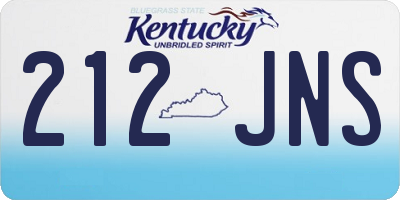 KY license plate 212JNS