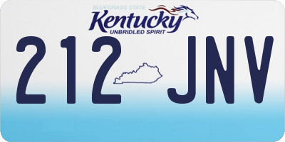 KY license plate 212JNV