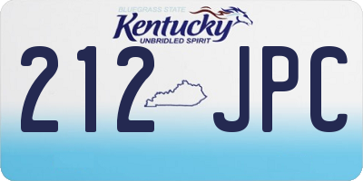 KY license plate 212JPC