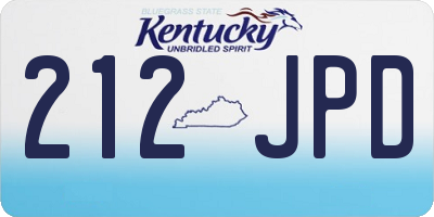KY license plate 212JPD