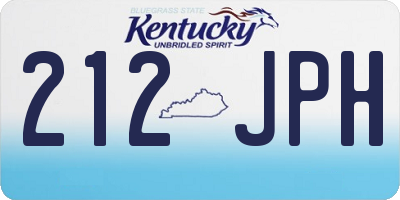 KY license plate 212JPH