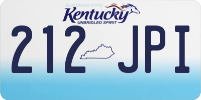 KY license plate 212JPI
