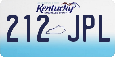 KY license plate 212JPL