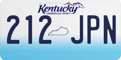 KY license plate 212JPN