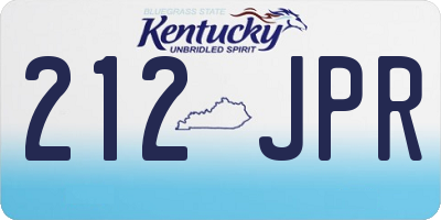 KY license plate 212JPR