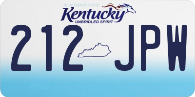 KY license plate 212JPW