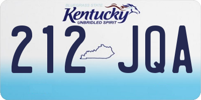 KY license plate 212JQA