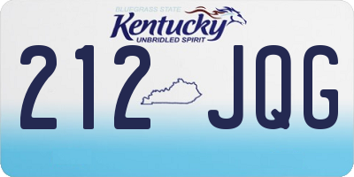 KY license plate 212JQG