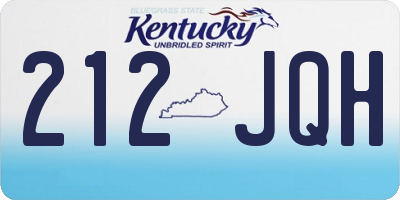 KY license plate 212JQH
