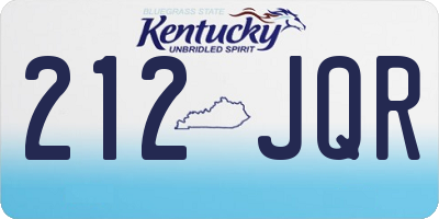KY license plate 212JQR